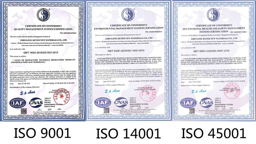 ISO certificate of refractory materials 22 ISO certificate of refractory materials 22